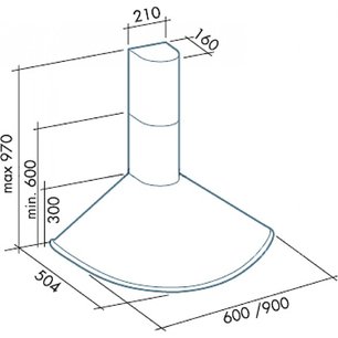 Вытяжка Falmec Minerva 60 ix (450) S фото 2 в Казани и Татарстане