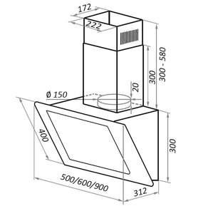 Кухонная вытяжка MAUNFELD Jantar 60 черный фото 4 в Казани и Татарстане