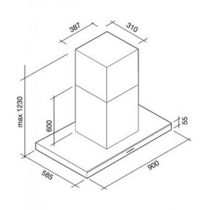 Вытяжка Falmec Lumina 90 Glass White wall (NRS) фото 2 в Казани и Татарстане