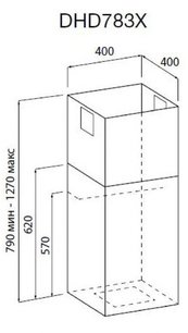 Вытяжка De Dietrich DHD 783 X фото 3 в Казани и Татарстане