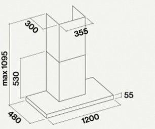 Вытяжка Falmec Lumina 120 Steel wall (NRS) фото 4 в Казани и Татарстане