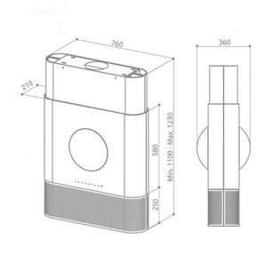 Настенная вытяжка Фабер Tekna Isola фото 2 в Казани и Татарстане Настенная вытяжка Faber Tekna Isola фото 2 в Казани и Татарстане