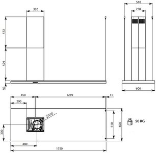Вытяжка FALMEC DESIGN LUMEN ISOLA STEEL 175 DX фото 4 в Казани и Татарстане