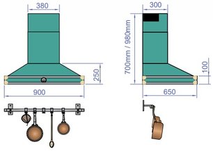 Настенная вытяжка Ля Корню CornuFe 90 фото 4 в Казани и Татарстане Настенная вытяжка La Cornue CornuFe 90 фото 4 в Казани и Татарстане