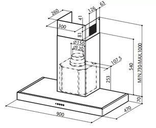 Вытяжка Фабер GLOVE AF X  A90 фото 2 в Казани и Татарстане Вытяжка Faber GLOVE AF X  A90 фото 2 в Казани и Татарстане