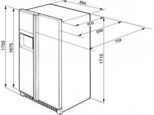 Холодильник Смег SS55PTE3 фото 4 в Казани и Татарстане Холодильник Smeg SS55PTE3 фото 4 в Казани и Татарстане