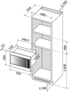 Встраиваемая микроволновая печь Brandt BMS7120X фото 3 в Казани и Татарстане