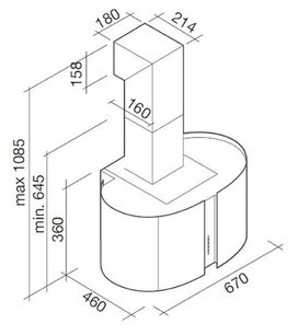 Вытяжка Falmec Mirabilia 67 Penelope Vetro (800) ECP фото 4 в Казани и Татарстане