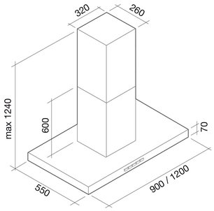 Вытяжка Falmec Plane isola 120 ix (600) фото 4 в Казани и Татарстане
