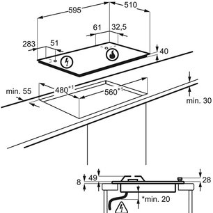 Варочная панель Электролюкс GRE263MB фото 4 в Казани и Татарстане Варочная панель Electrolux GRE263MB фото 4 в Казани и Татарстане
