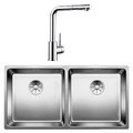 Blanco (мойка Andano 400/400-IF нержавеющая сталь + Mila-S хром)