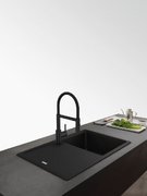 Смеситель Franke Lina Semi-pro с выдвижным шлангом черный матовый фото 4 в Казани и Татарстане