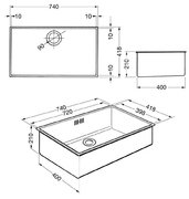 Мойка Смег VSTQ72-2 фото 3 в Казани и Татарстане Мойка Smeg VSTQ72-2 фото 3 в Казани и Татарстане