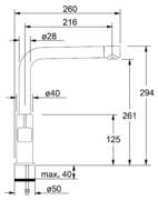 Смеситель Franke 260 оптика нержавеющей стали фото 2 в Казани и Татарстане