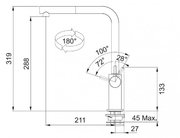 Смеситель Franke Neptune Style выдвижной шланг хром/миндаль фото 2 в Казани и Татарстане