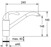 Смеситель Franke 810 хром/бежевый фото 3 в Казани и Татарстане