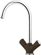 Смеситель Blanco Amona chrome/silgranit кофе фото в Казани и Татарстане