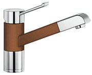 Смеситель Бланко Zenos-S chrome/Silgranit темная скала фото 2 в Казани и Татарстане Смеситель Blanco Zenos-S chrome/Silgranit темная скала фото 2 в Казани и Татарстане