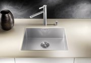 Мойка Blanco ZEROX 500-U Durinox® отводная арматура InFino® 526243 Dark Steel фото 2 в Казани и Татарстане