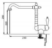 Смеситель Franke Old England бронза (для установки перед окном) фото 3 в Казани и Татарстане
