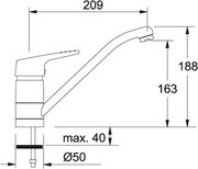 Смеситель Franke 750 хром фото 3 в Казани и Татарстане