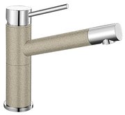 Смеситель Blanco Alta compact chrome/Silgranit песочный Смеситель Blanco Alta compact chrome/Silgranit песочный