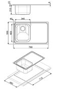 Мойка Смег SP791D-2 фото 2 в Казани и Татарстане Мойка Smeg SP791D-2 фото 2 в Казани и Татарстане