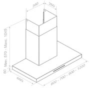 Вытяжка Pando P-825/60 IX V.850 ECO SEC PLUS фото 3 в Казани и Татарстане
