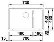 Мойка BLANCO SUBLINE 700-U Level Silgranit черный фото 3 в Казани и Татарстане