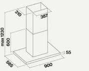 Вытяжка Falmec Lumina 90 Glass Black island (NRS) фото 2 в Казани и Татарстане