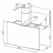 Вытяжка Faber VEIL BK A90 фото 3 в Казани и Татарстане