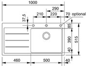 Мойка Franke MTF 611 оникс чаша слева фото 3 в Казани и Татарстане