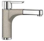 Смеситель Бланко Pylos-S chrome/Silgranit песочный фото в Казани и Татарстане Смеситель Blanco Pylos-S chrome/Silgranit песочный фото в Казани и Татарстане