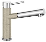 Смеситель Бланко Alta-S compact chrome/Silgranit песочный фото в Казани и Татарстане Смеситель Blanco Alta-S compact chrome/Silgranit песочный фото в Казани и Татарстане