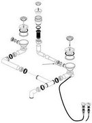 Комплект сливной арматуры для моек Blanco Delta, Mega 224813