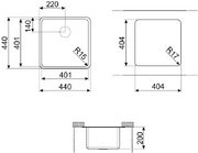 Мойка Смег VSTR40DKX фото 2 в Казани и Татарстане Мойка Smeg VSTR40DKX фото 2 в Казани и Татарстане