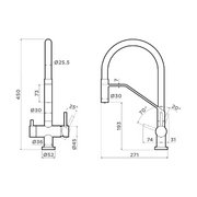 Смеситель Omoikiri Akeno gm фото 2 в Казани и Татарстане