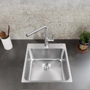 Мойка BLANCO SOLIS 400-IF/A нержавеющая сталь, клапан-автомат фото 2 в Казани и Татарстане