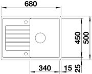 Мойка BLANCO ZIA 45 S Compact Silgranit антрацит фото 2 в Казани и Татарстане