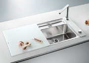 Мойка Blanco Statura 6-IF Crystal белое стекло нержавеющая сталь фото 2 в Казани и Татарстане