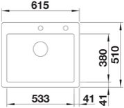 Мойка BLANCO PALONA 6 глянцевая магнолия, клапан-автомат фото 4 в Казани и Татарстане