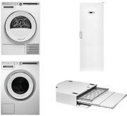 Asko Logic 24 (стиральная машина W4086C.W/3 + сушильная машина T408HD.W + сушильный шкаф DC7784 V.W + выдвижная полка HDB1153W)