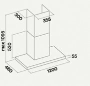 Вытяжка Falmec Lumina 120 Glass Black wall (NRS) фото 3 в Казани и Татарстане