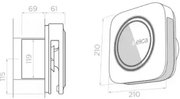 Воздухоочиститель Elica SNAP Wi-Fi TAUPE BROWN фото 2 в Казани и Татарстане
