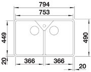 Мойка BLANCO VILLAE Double глянцевый белый фото 4 в Казани и Татарстане