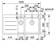 Мойка Franke MTF 651-100 оникс чаша слева фото 3 в Казани и Татарстане