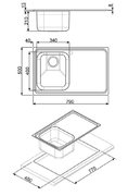 Мойка Смег SP791S-2 фото 2 в Казани и Татарстане Мойка Smeg SP791S-2 фото 2 в Казани и Татарстане