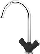 Смеситель Blanco Amona chrome/silgranit антрацит Смеситель Blanco Amona chrome/silgranit антрацит