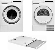 Asko Classic 7 (стиральная машина W2084.W/3 + сушильная машина T208C.W + выдвижная полка HSS1053W)