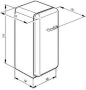 Холодильник Smeg CVB20LP фото 4 в Казани и Татарстане